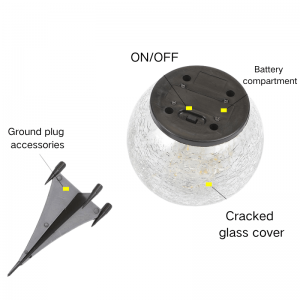 Luz decorativa al aire libre de lata de inserción de piso de vidrio solar